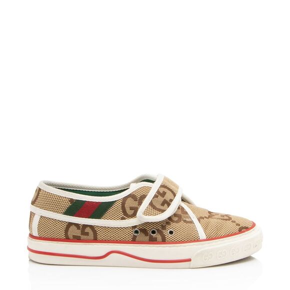 Gucci Jumbo GG Canvas 1977 Tennis Velco Sneakers - Size 6 / 36 - Picture 1 of 9
